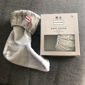 *NWT” short Hunter boots socks in grey